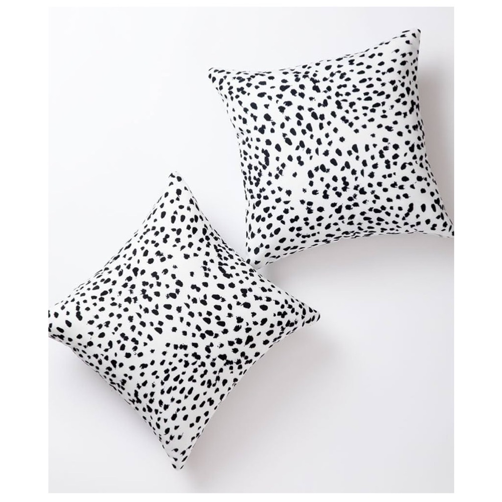 Black & White Spotted Throw Pillow Covers, Black & White Striped Blanket